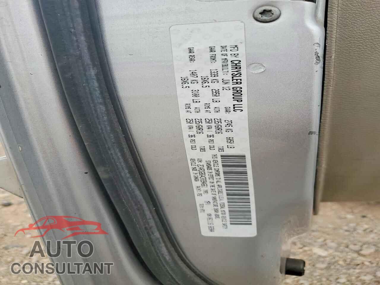 DODGE CARAVAN 2012 - 2C4RDGBG4CR394661
