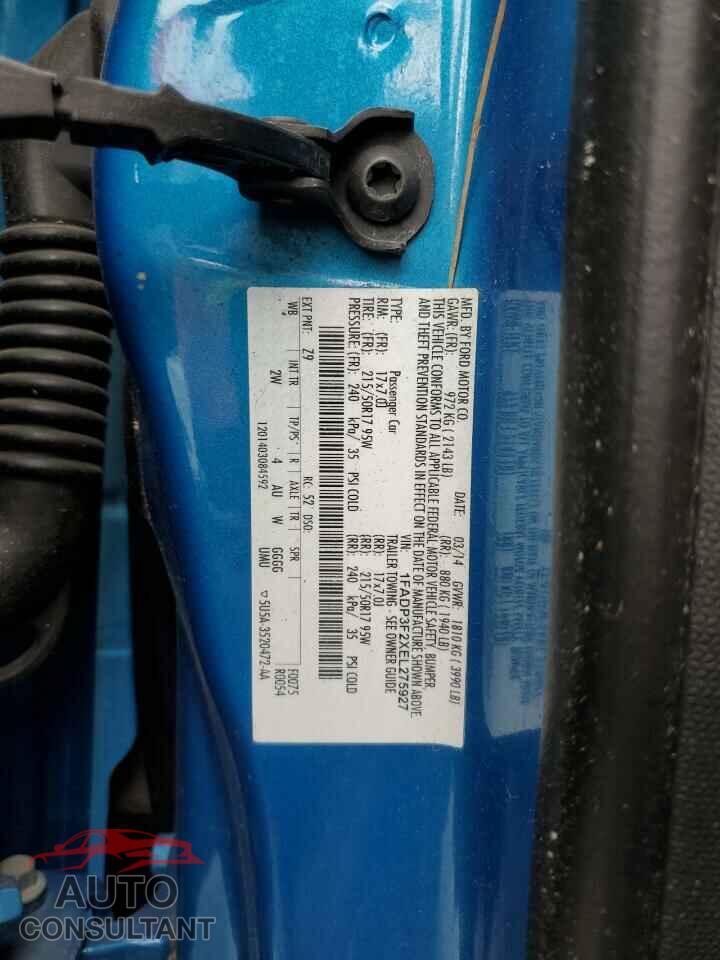 FORD FOCUS 2014 - 1FADP3F2XEL275927