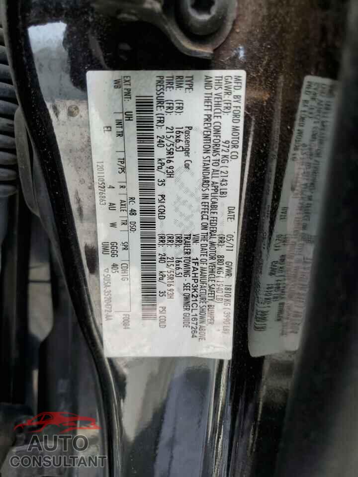 FORD FOCUS 2012 - 1FAHP3K21CL167264