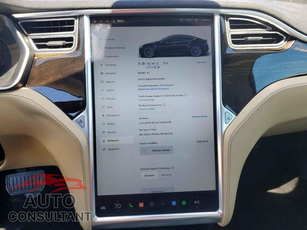 TESLA MODEL S 2016 - 5YJSA1E24GF143194