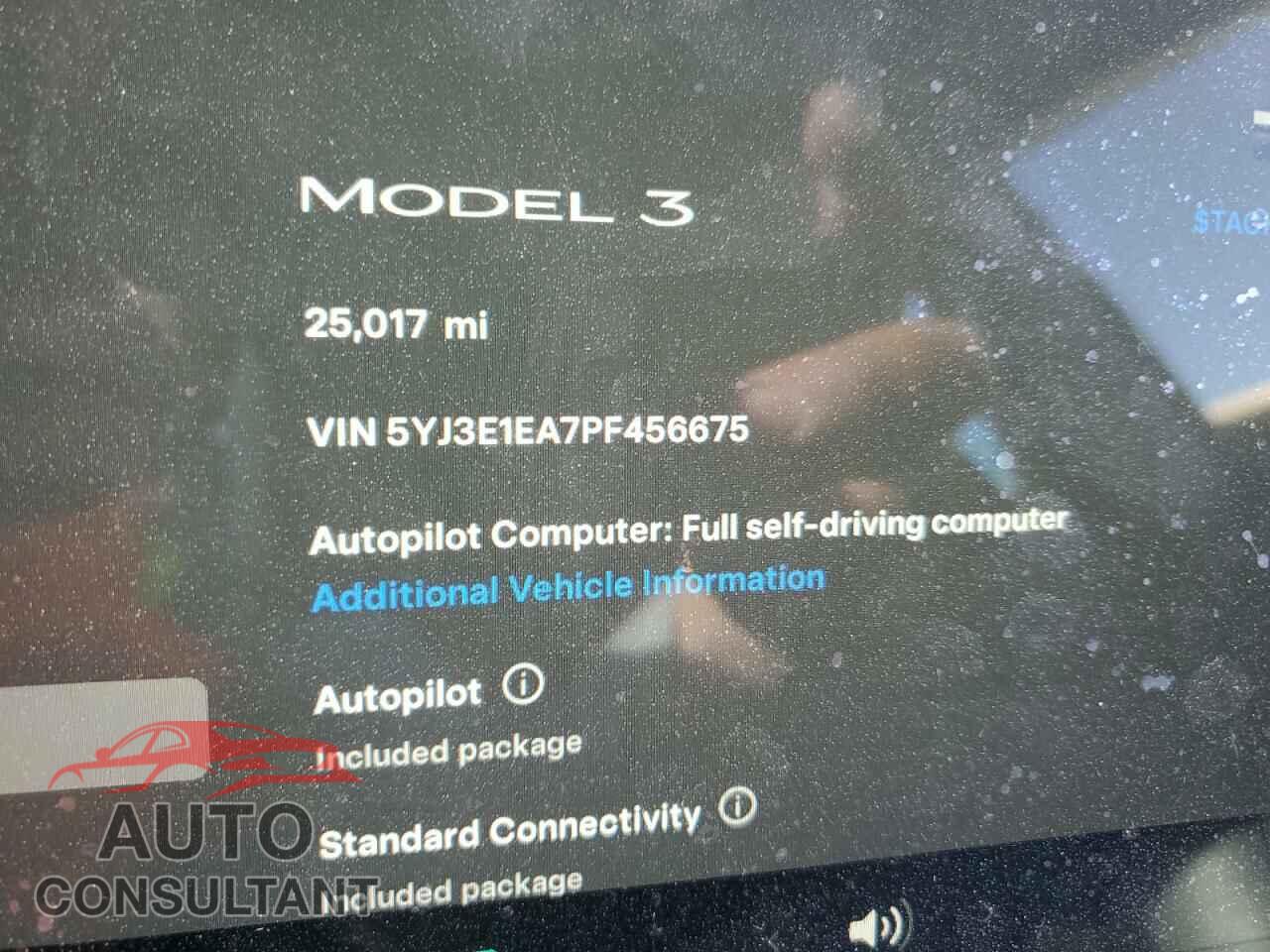 TESLA MODEL 3 2023 - 5YJ3E1EA7PF456675