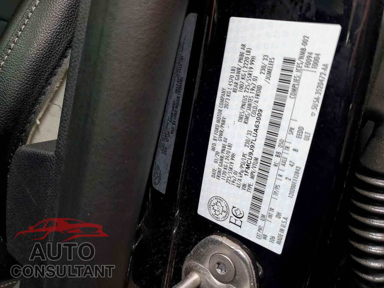 FORD ESCAPE 2020 - 1FMCU9J97LUA63009