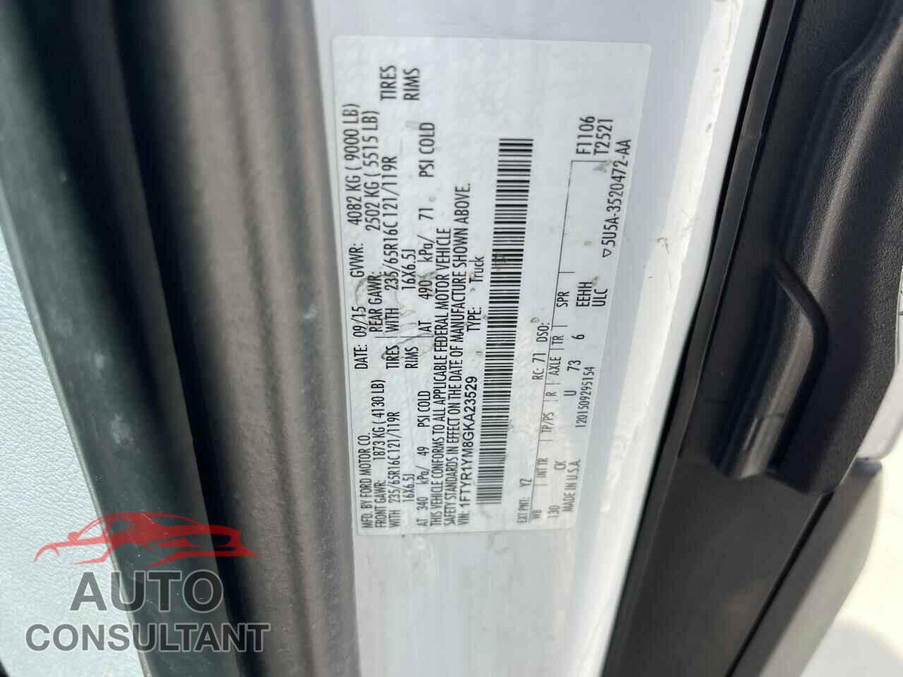 FORD TRANSIT 2016 - 1FTYR1YM8GKA23529