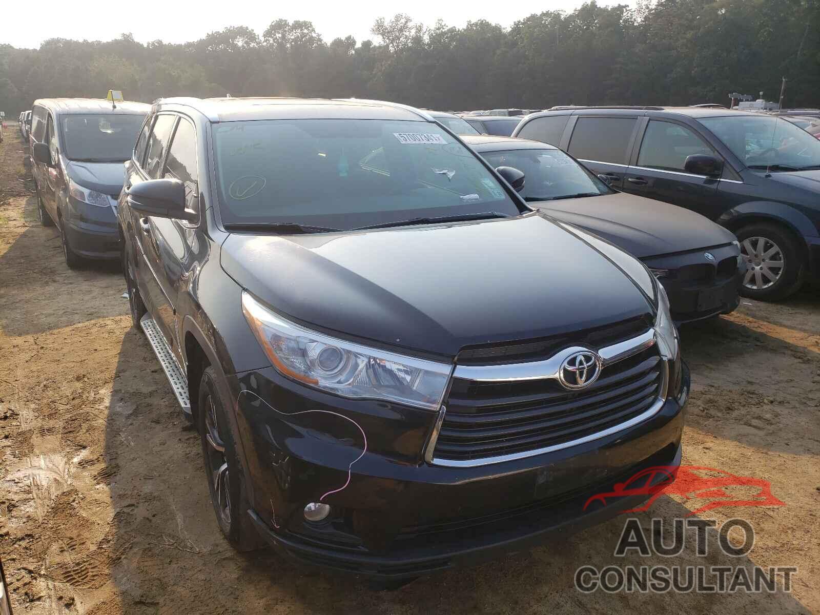 TOYOTA HIGHLANDER 2016 - 5TDJKRFH6GS310435
