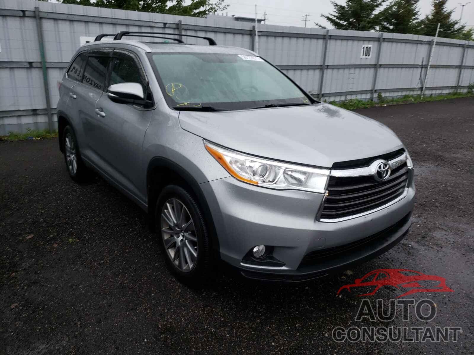 TOYOTA HIGHLANDER 2016 - 5TDJKRFH6GS266808