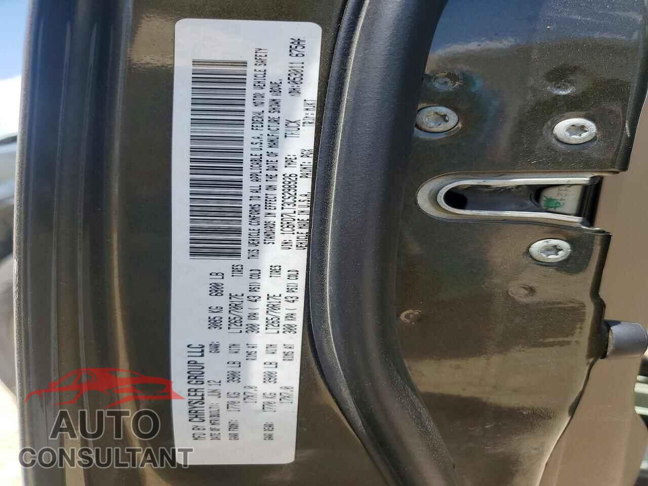 DODGE RAM 1500 2012 - 1C6RD7LT3CS298926