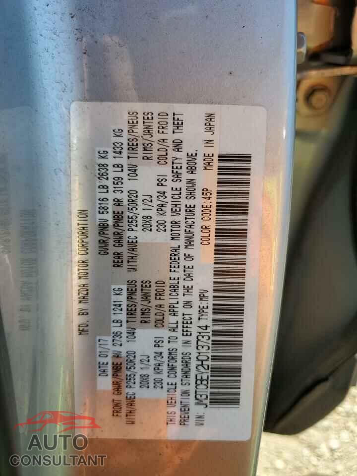 MAZDA CX-9 2017 - JM3TCBEY2H0137314