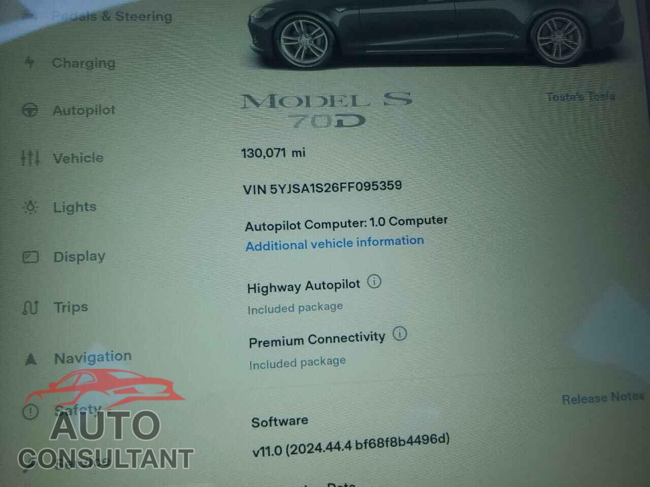 TESLA MODEL S 2015 - 5YJSA1S26FF095359