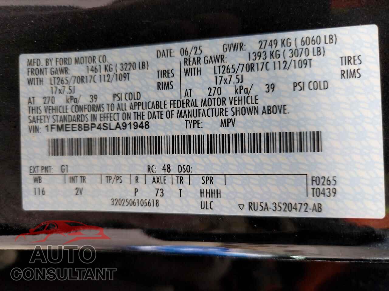 FORD BRONCO 2025 - 1FMEE8BP4SLA91948