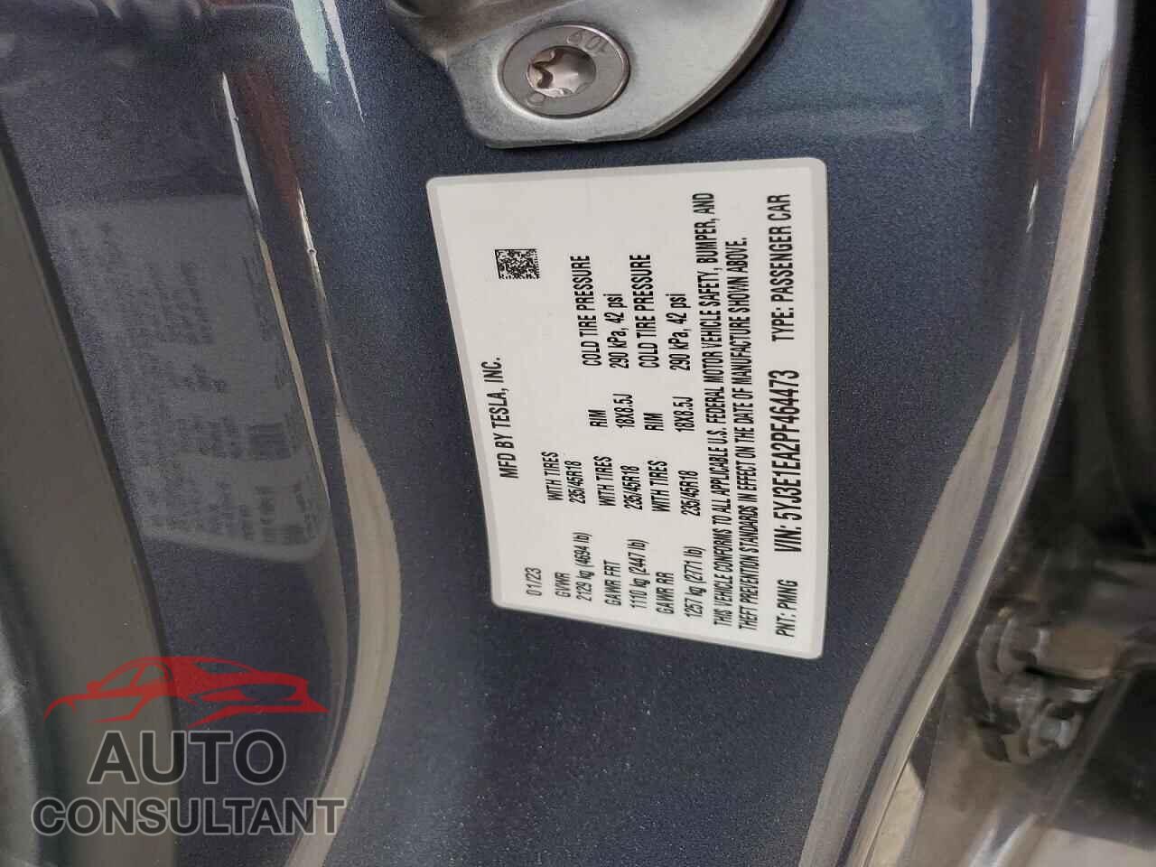 TESLA MODEL 3 2023 - 5YJ3E1EA2PF464473