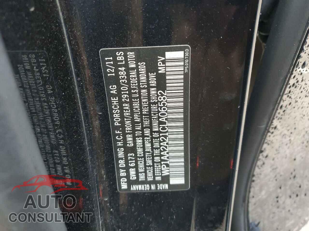 PORSCHE CAYENNE 2012 - WP1AA2A21CLA06582
