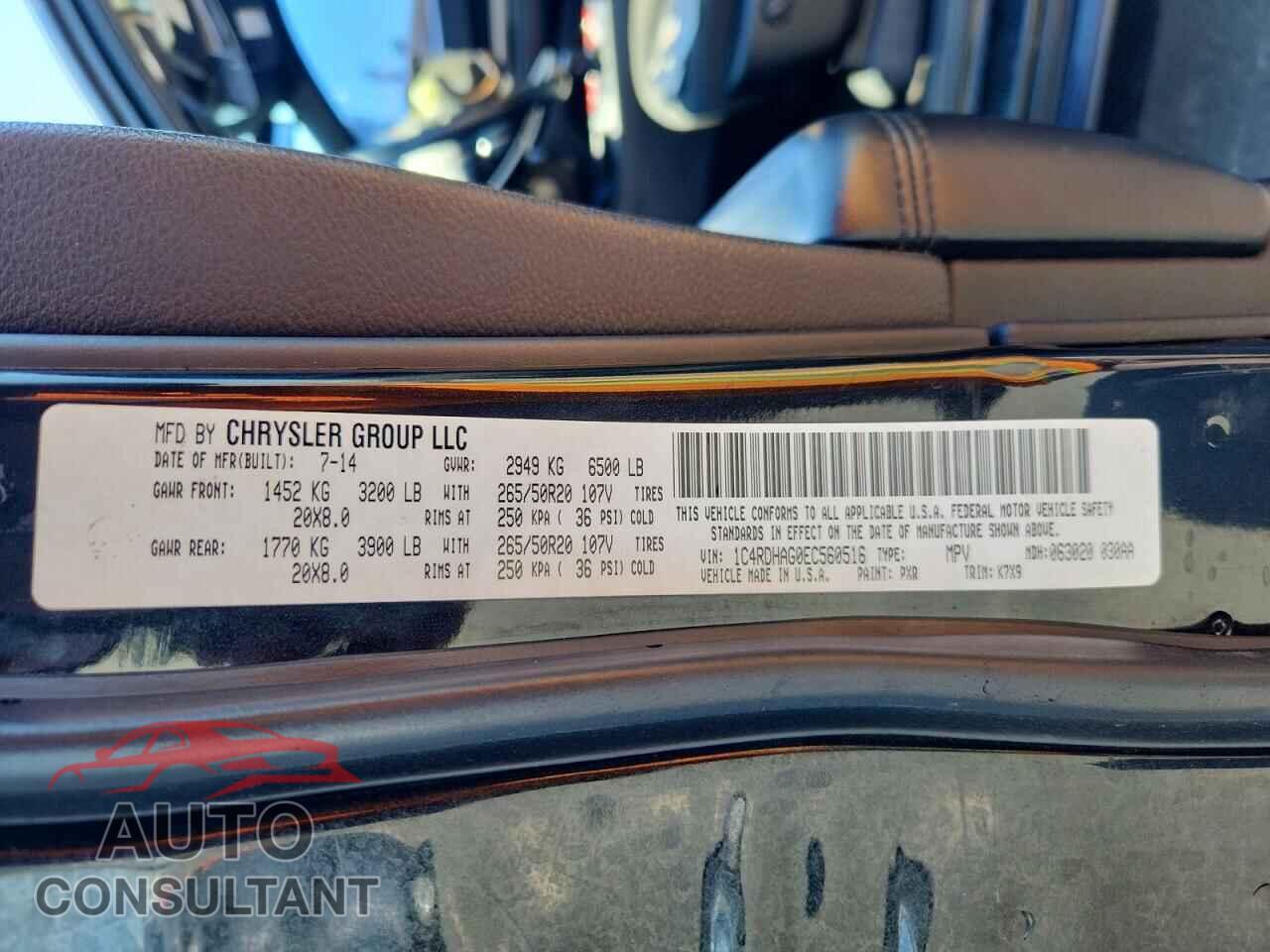 DODGE DURANGO 2014 - 1C4RDHAG0EC560516