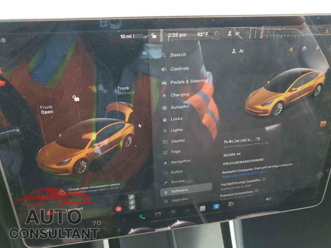 TESLA MODEL 3 2019 - 5YJ3E1EA5KF508068