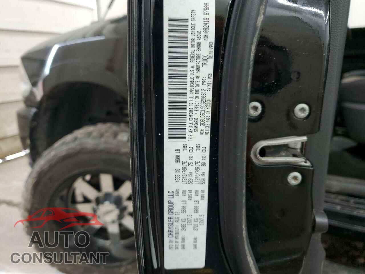 DODGE RAM 2500 2012 - 3C6UD5CL9CG290612