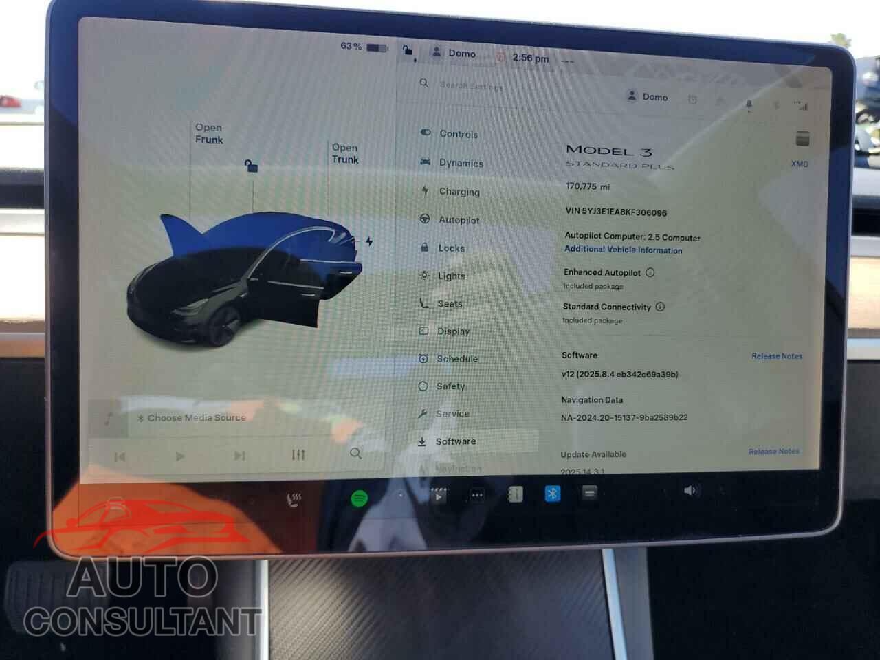 TESLA MODEL 3 2019 - 5YJ3E1EA8KF306096