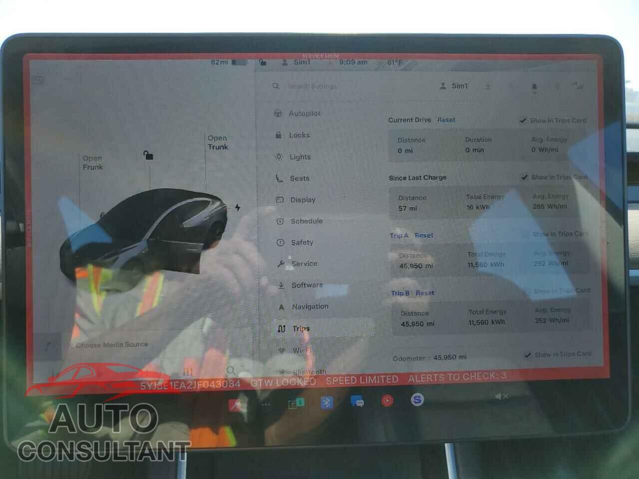 TESLA MODEL 3 2018 - 5YJ3E1EA2JF043084
