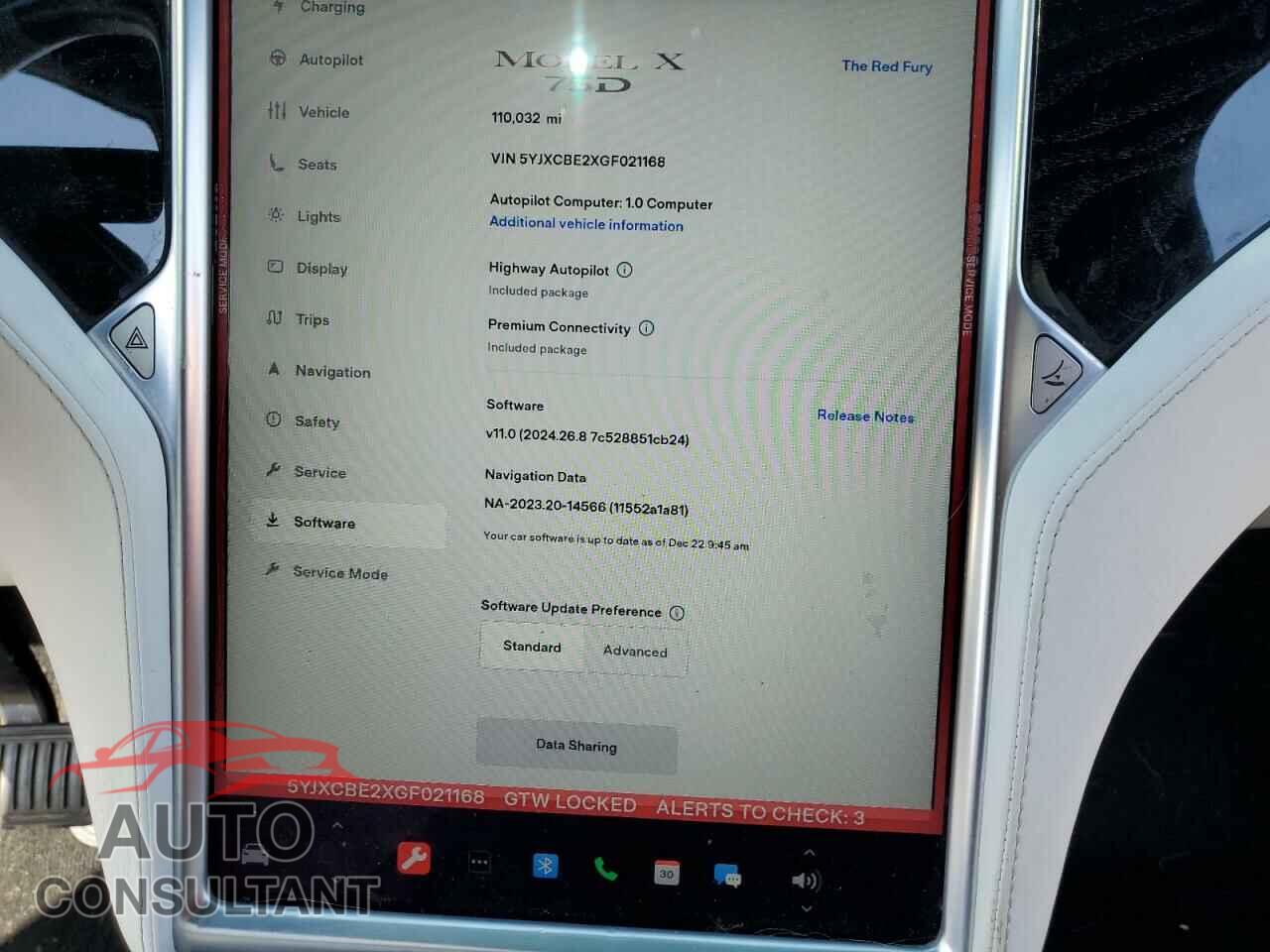 TESLA MODEL X 2016 - 5YJXCBE2XGF021168