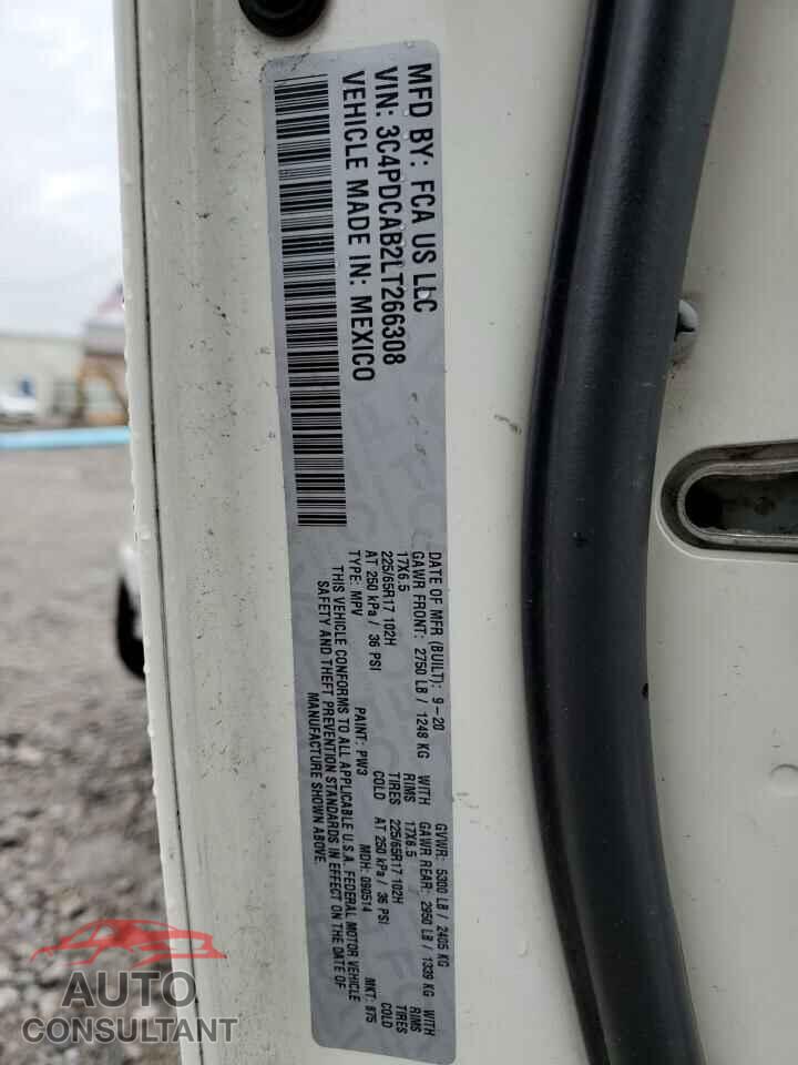DODGE JOURNEY 2020 - 3C4PDCAB2LT266308