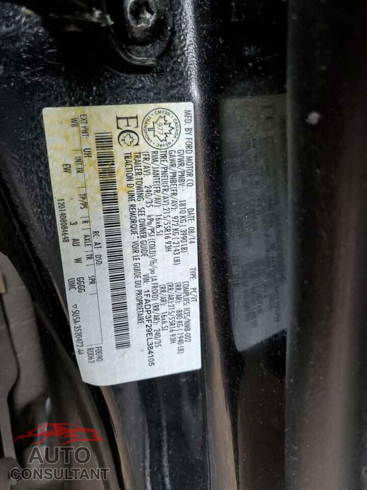 FORD FOCUS 2014 - 1FADP3F29EL384105