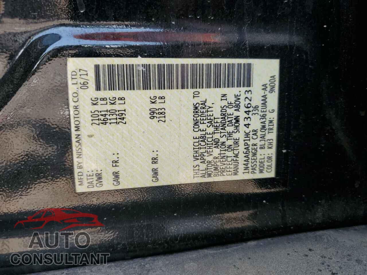 NISSAN MAXIMA 2017 - 1N4AA6AP1HC434623