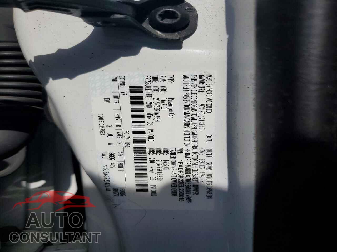 FORD FOCUS 2014 - 1FADP3K22EL200015
