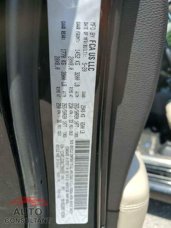 DODGE DURANGO 2020 - 1C4RDJDG8LC380555