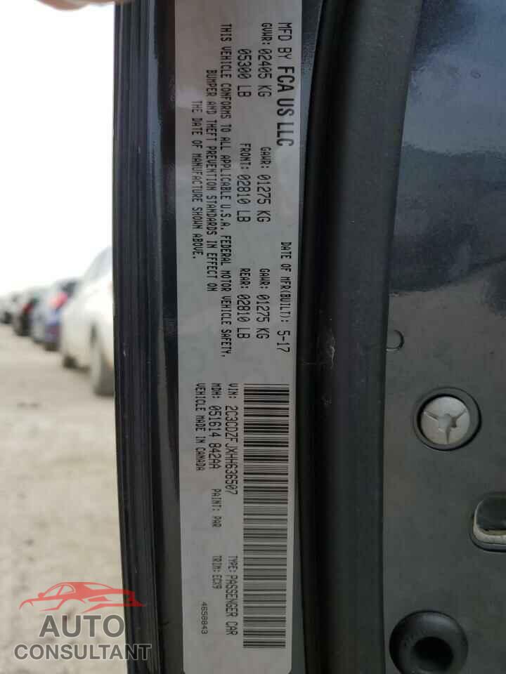 DODGE CHALLENGER 2017 - 2C3CDZFJXHH636507