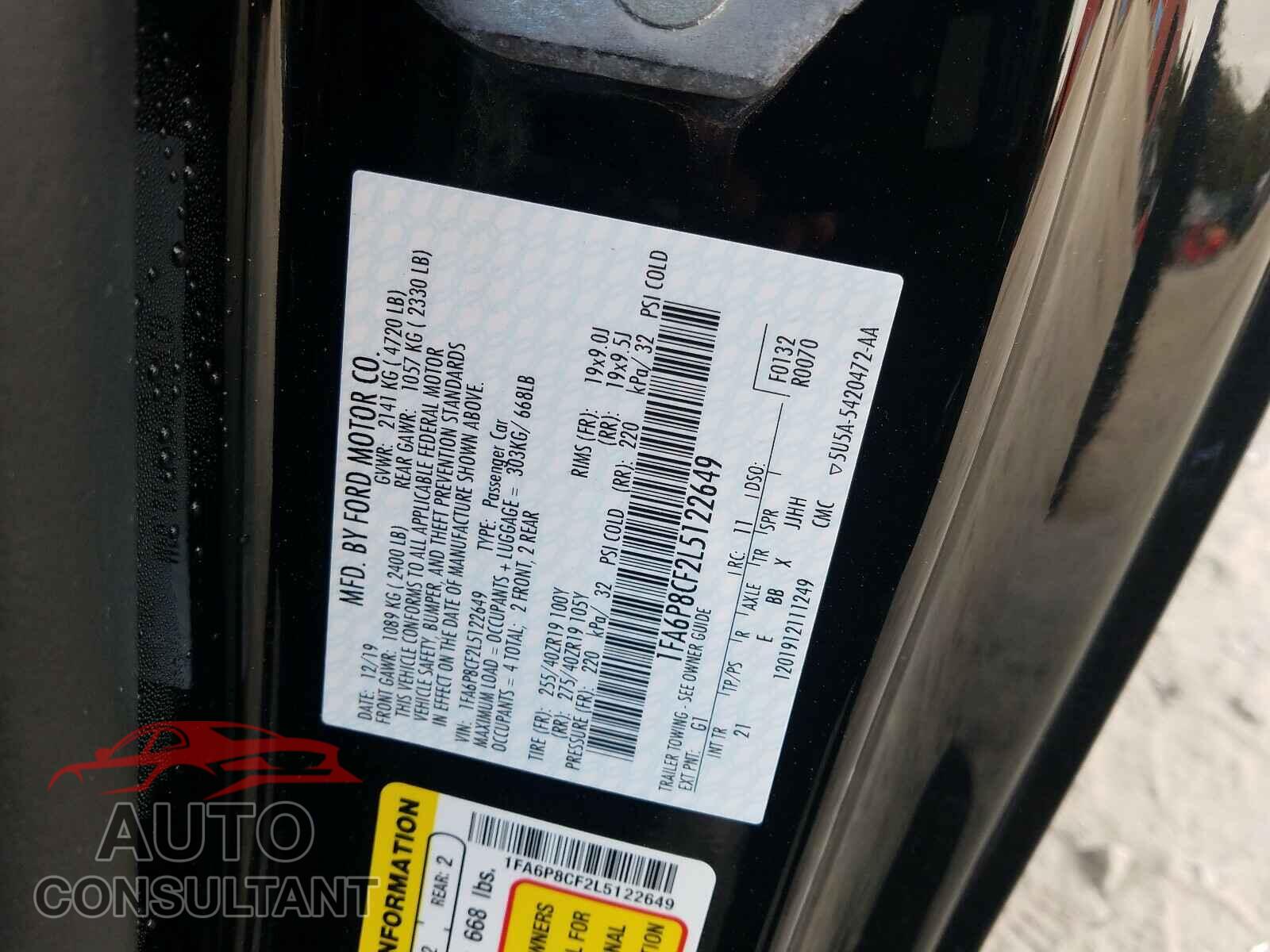 FORD MUSTANG 2020 - 1FA6P8CF2L5122649