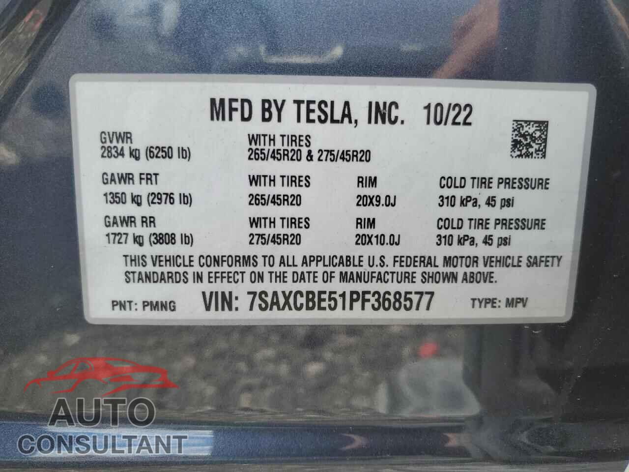TESLA MODEL X 2023 - 7SAXCBE51PF368577