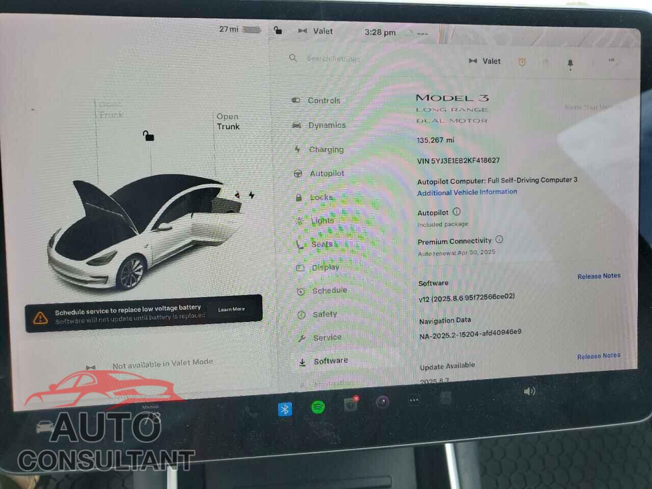 TESLA MODEL 3 2019 - 5YJ3E1EB2KF418627