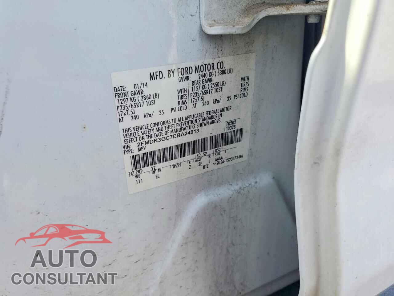 FORD EDGE 2014 - 2FMDK3GC7EBA24813