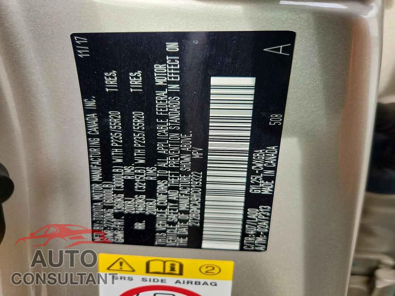 LEXUS RX450 2017 - 2T2BGMCA9HC019322
