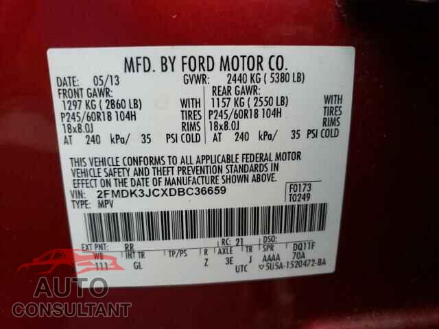 FORD EDGE 2013 - 2FMDK3JCXDBC36659