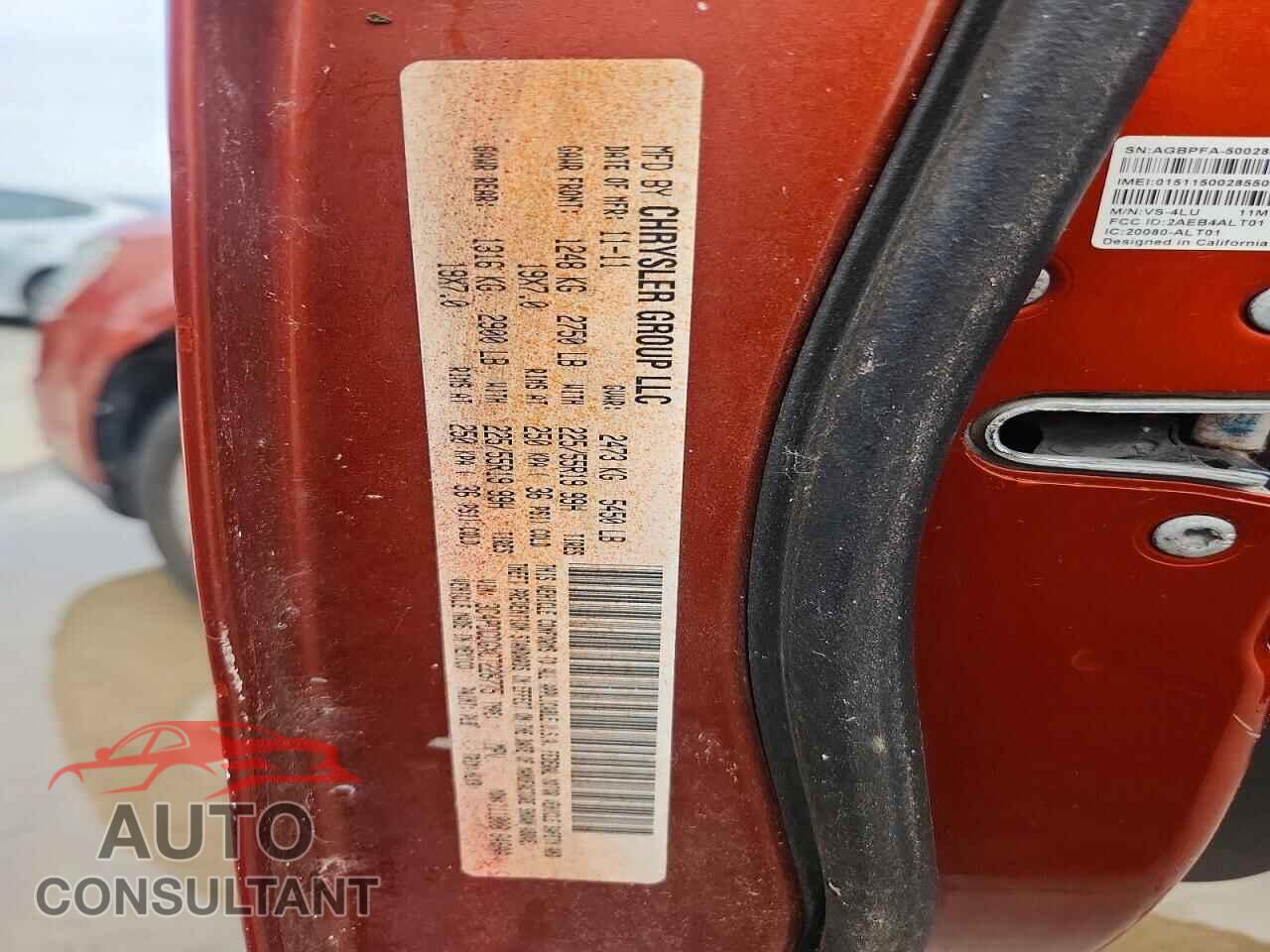 DODGE JOURNEY 2012 - 3C4PDCDGXCT226775