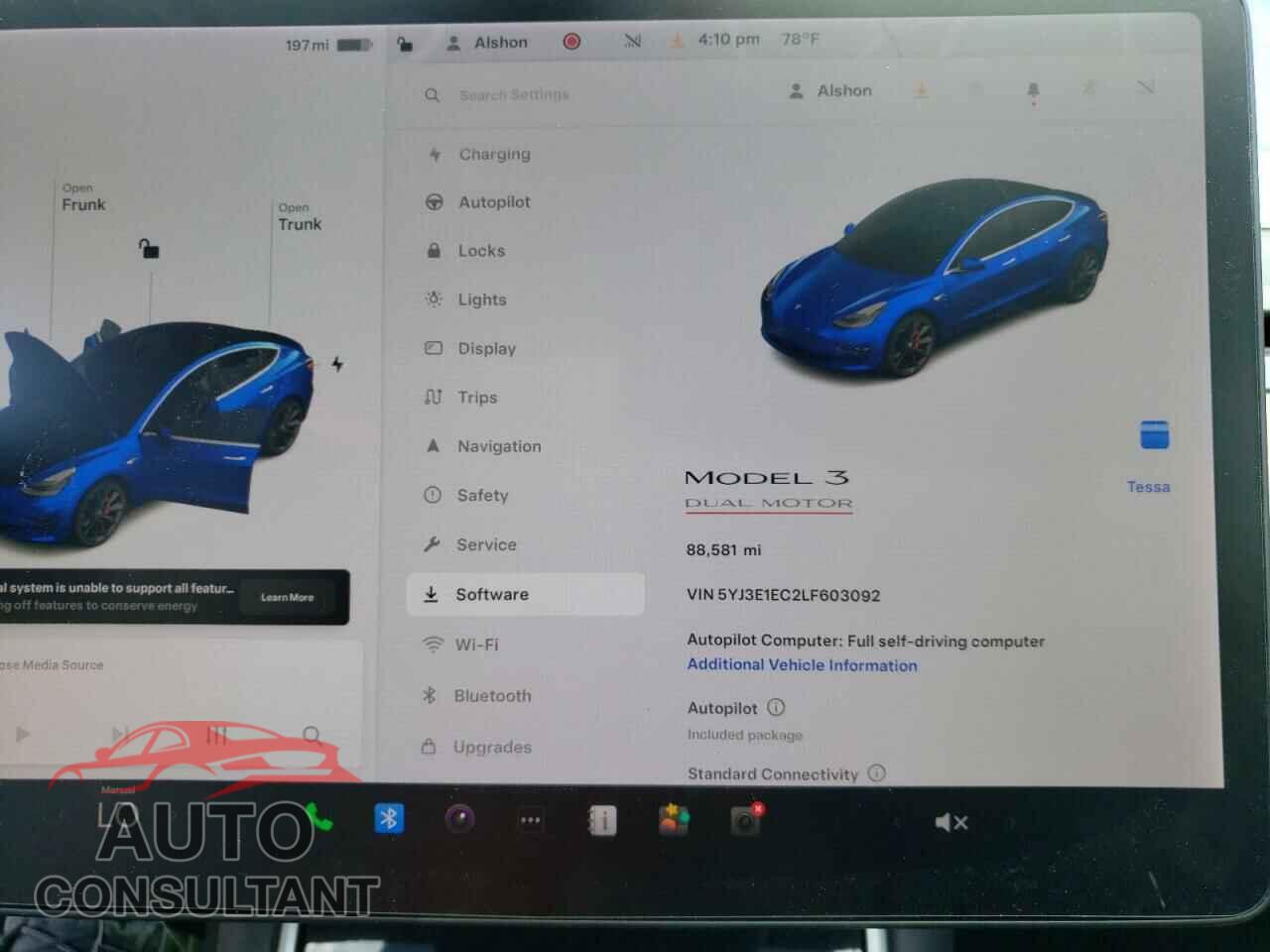 TESLA MODEL 3 2020 - 5YJ3E1EC2LF603092
