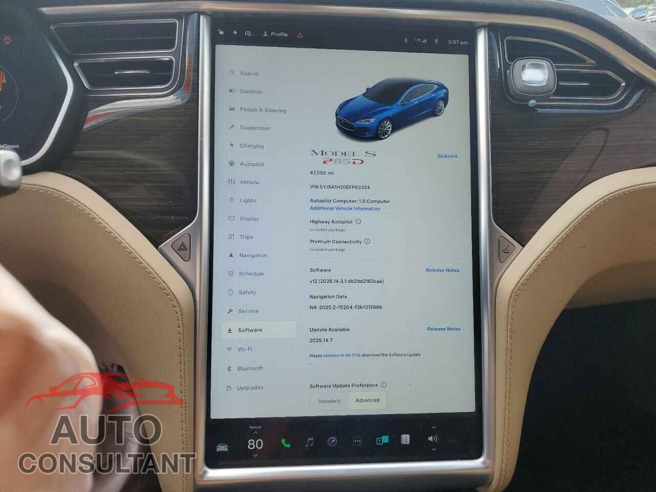 TESLA MODEL S 2014 - 5YJSA1H20EFP63324