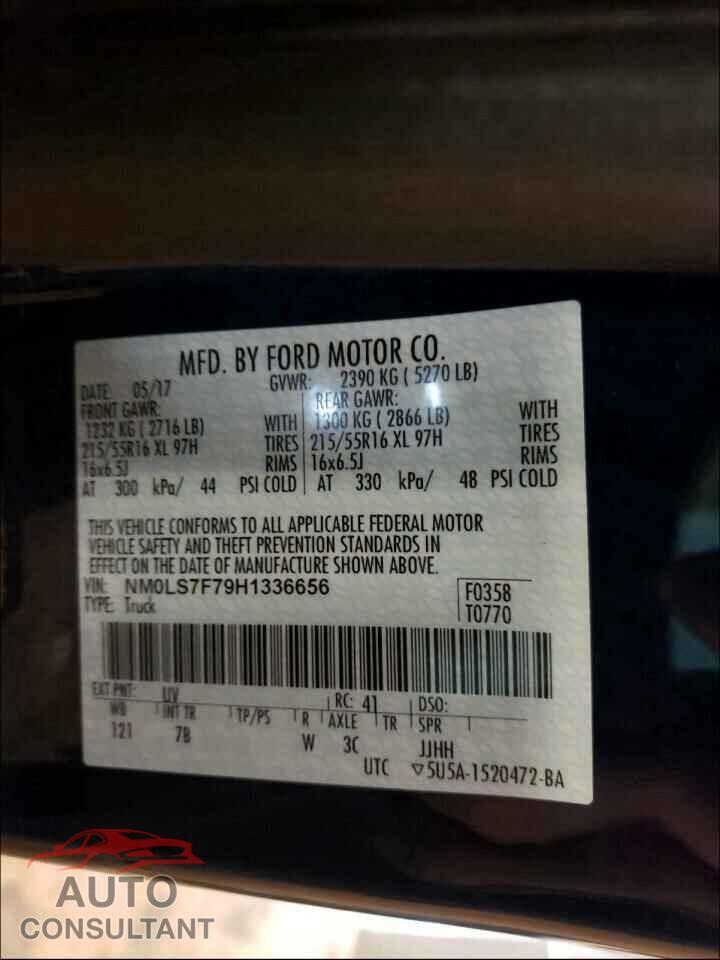 FORD TRANSIT CO 2017 - NM0LS7F79H1336656