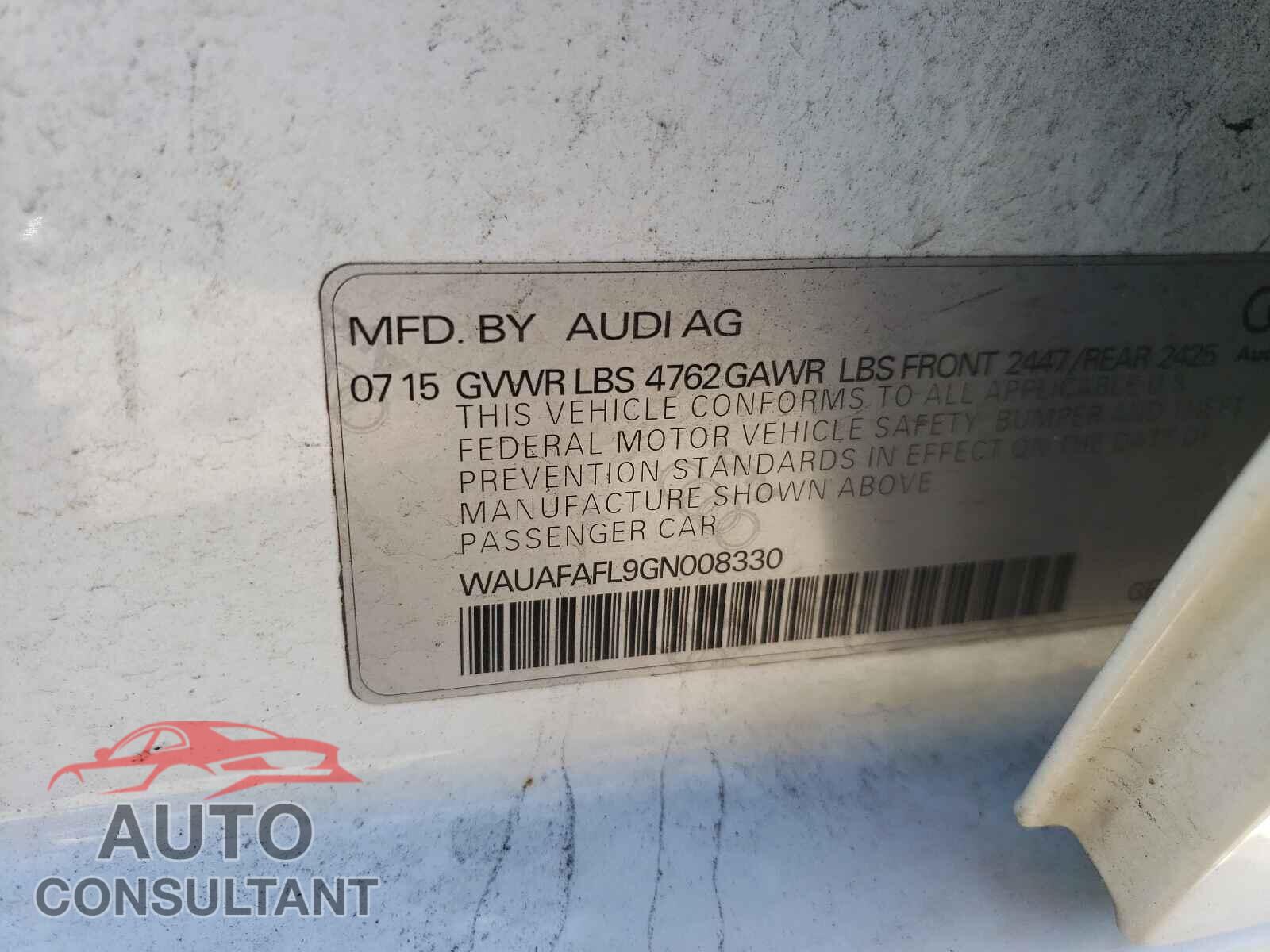 AUDI A4 2016 - WAUAFAFL9GN008330