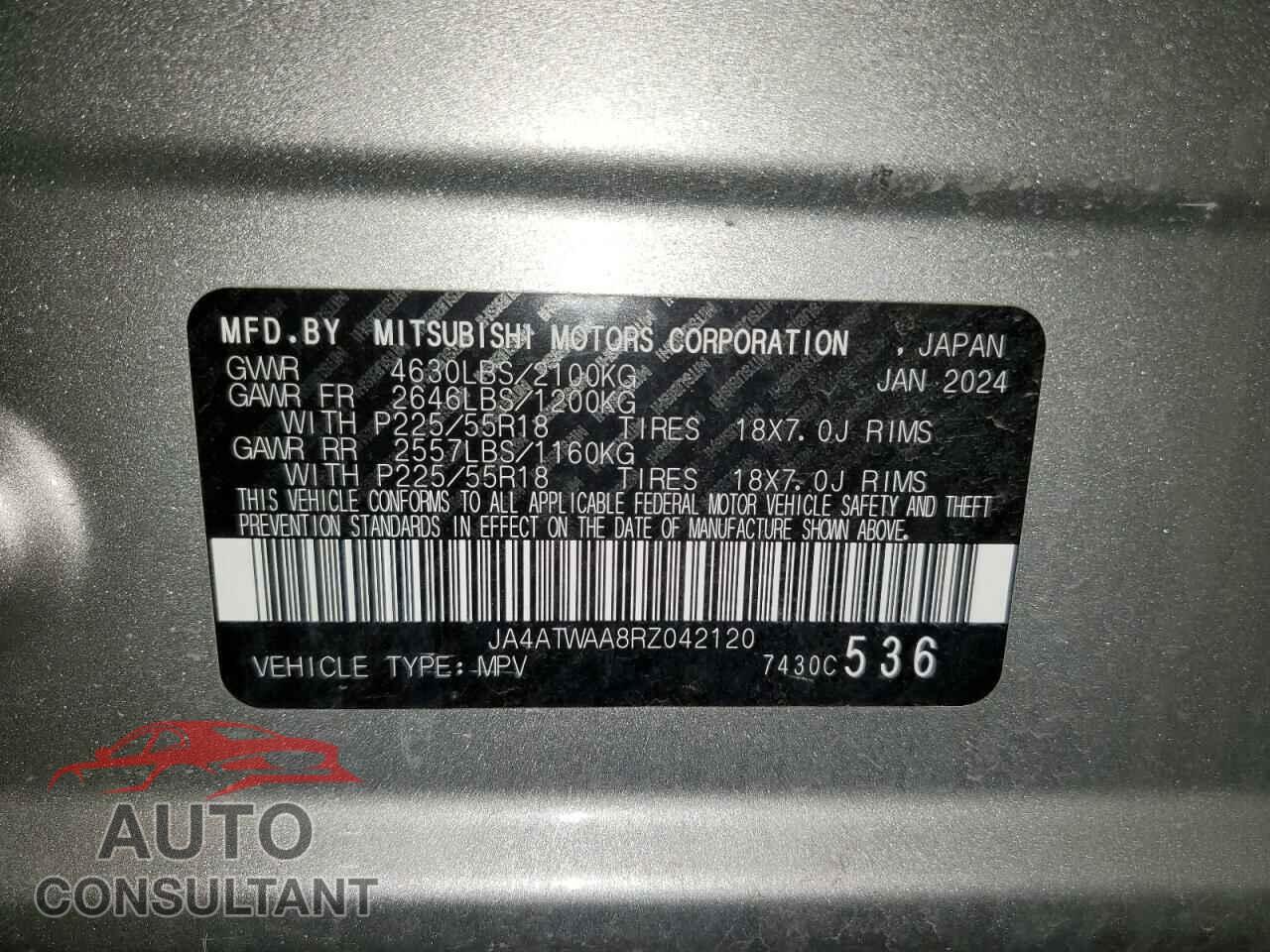 MITSUBISHI ECLIPSE 2024 - JA4ATWAA8RZ042120