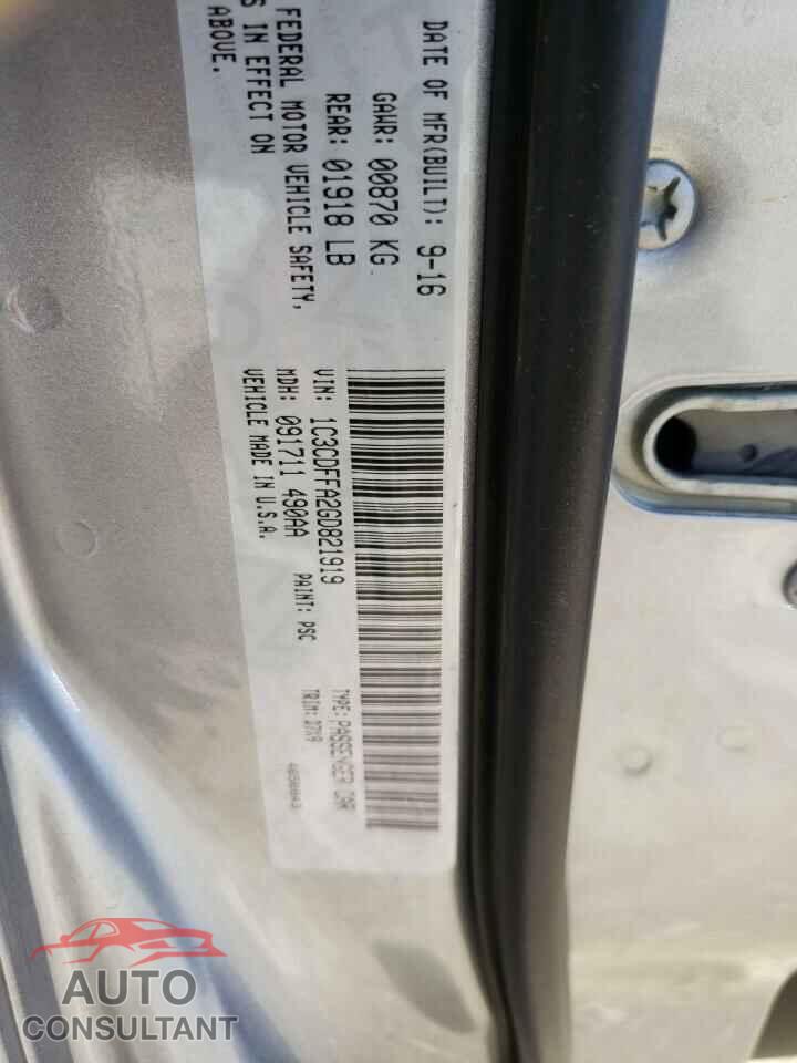 DODGE DART 2016 - 1C3CDFFA2GD821919