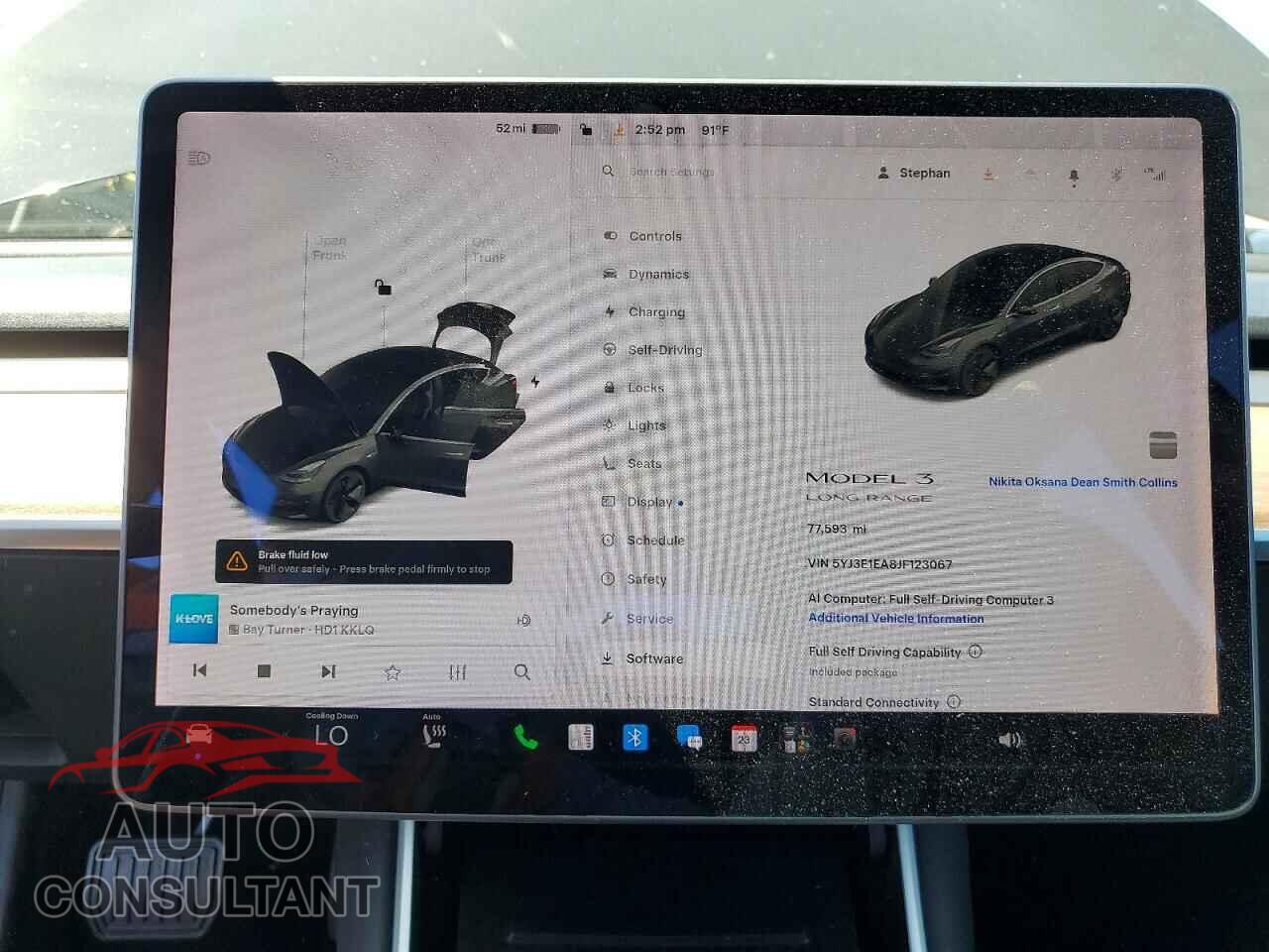 TESLA MODEL 3 2018 - 5YJ3E1EA8JF123067