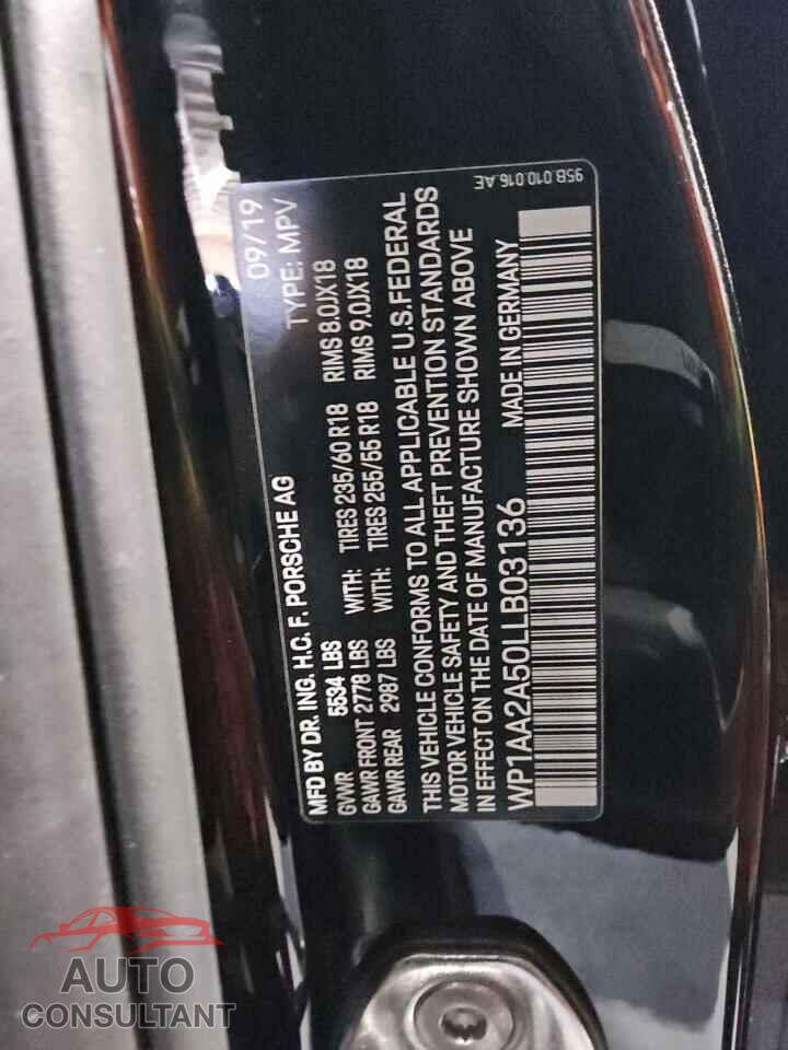 PORSCHE MACAN 2020 - WP1AA2A50LLB03136