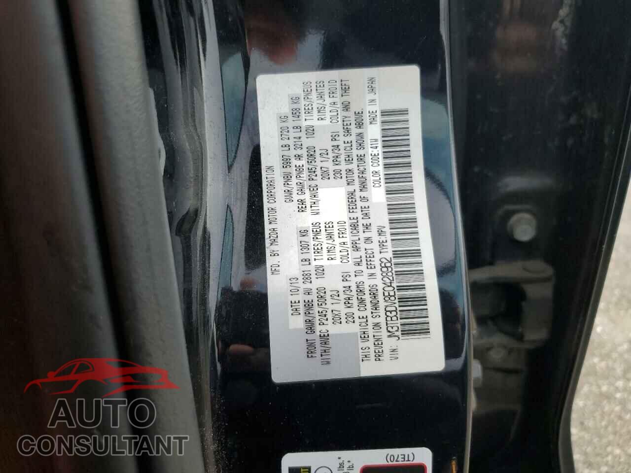 MAZDA CX-9 2014 - JM3TB3DV8E0428962