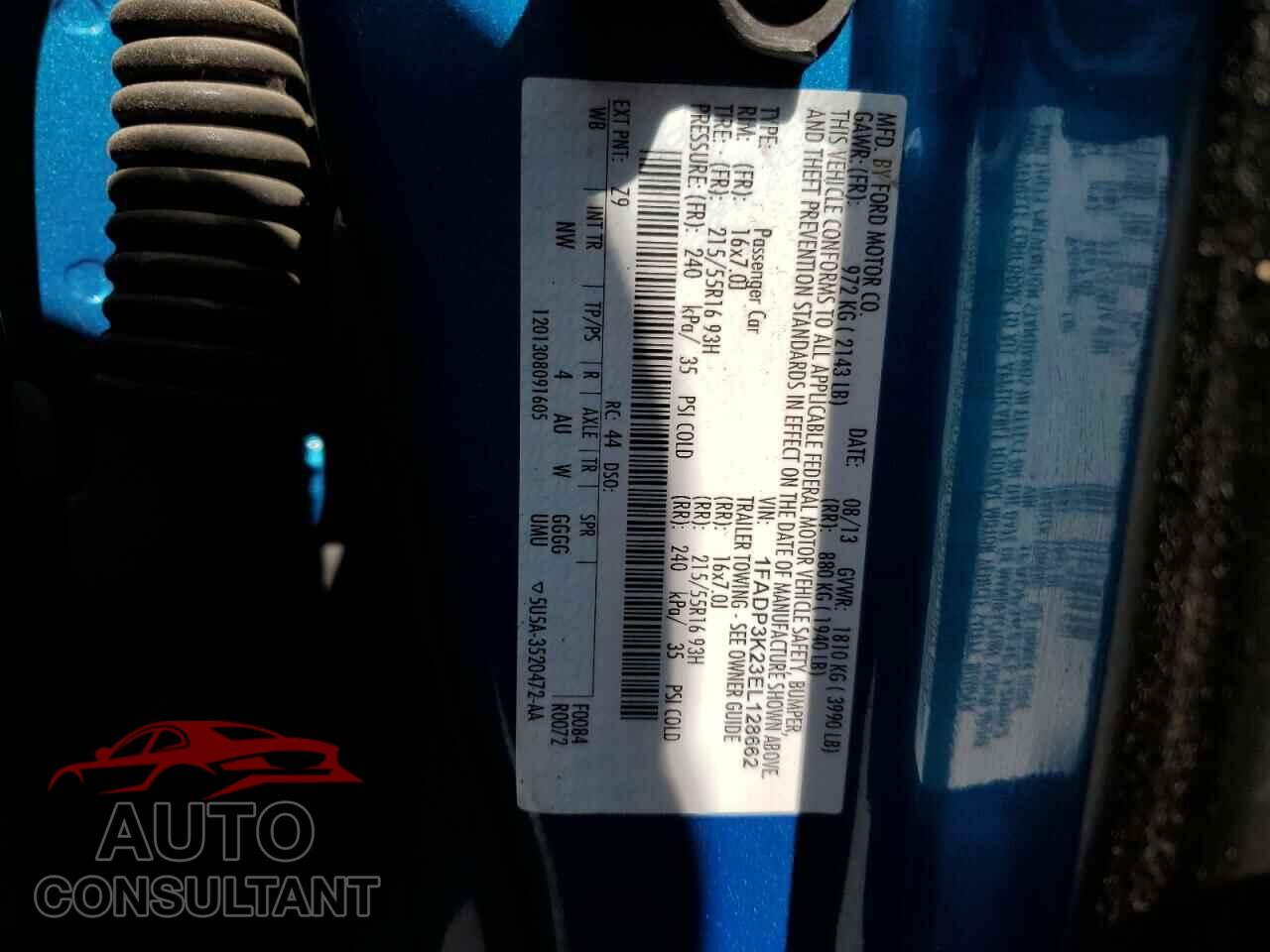 FORD FOCUS 2014 - 1FADP3K23EL128662
