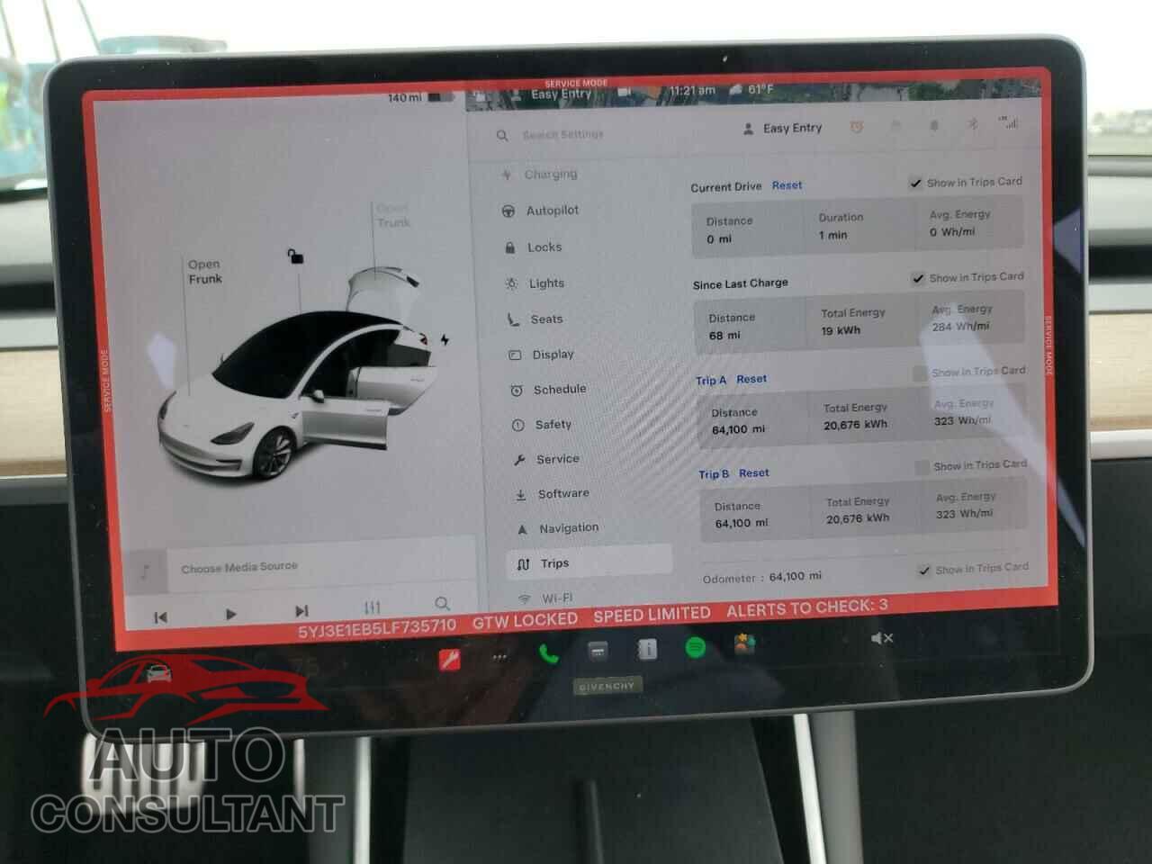 TESLA MODEL 3 2020 - 5YJ3E1EB5LF735710