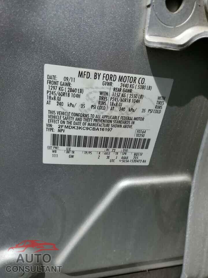 FORD EDGE 2012 - 2FMDK3KC9CBA16197