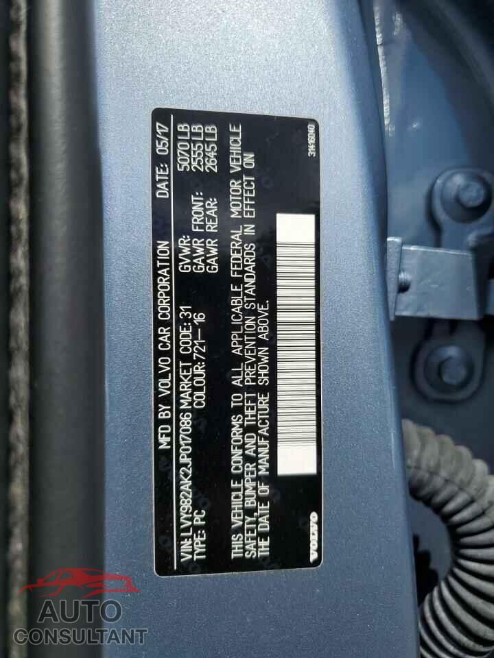 VOLVO S90 2018 - LVY982AK2JP017086