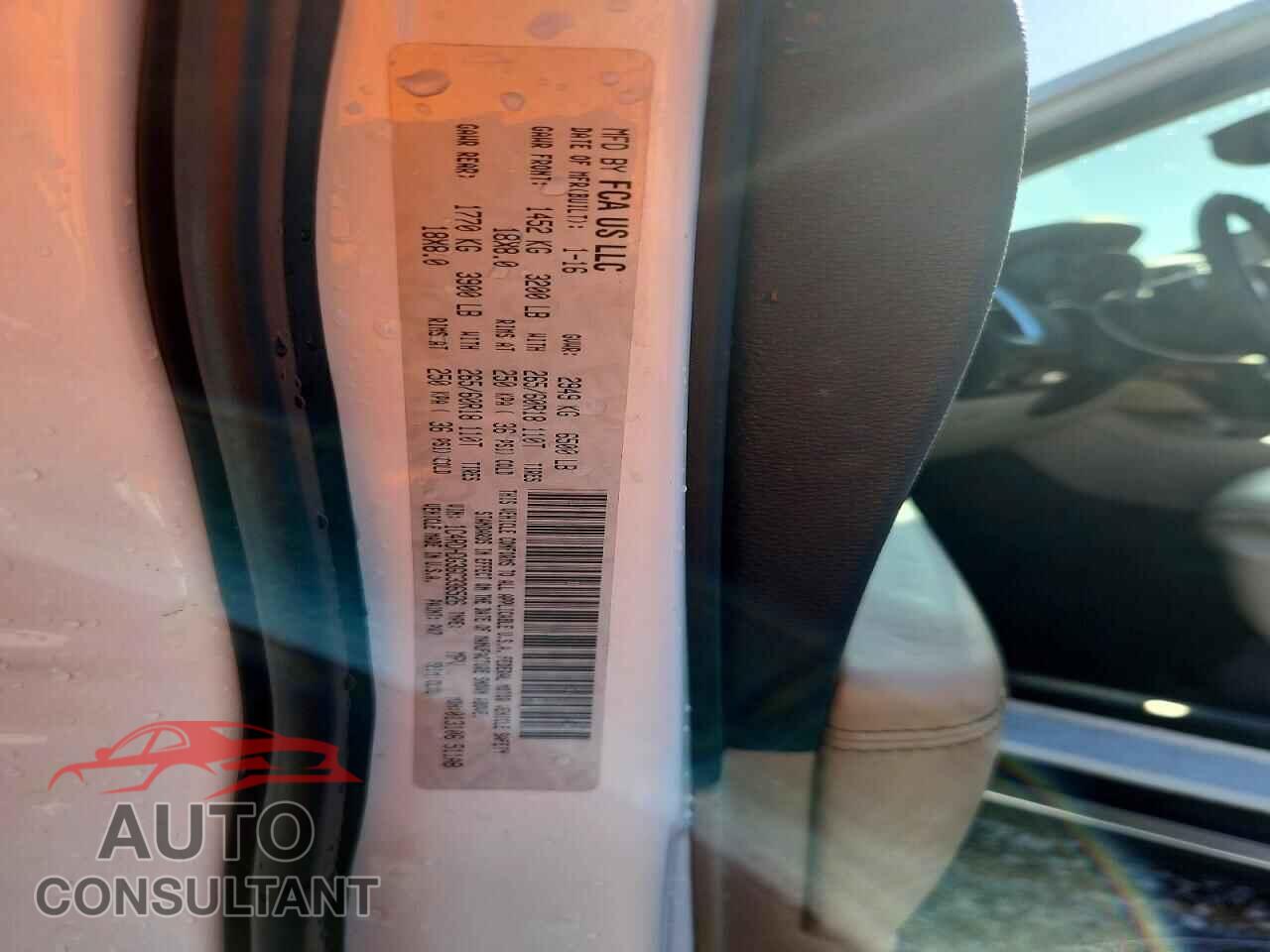 DODGE DURANGO 2016 - 1C4RDHDG3GC336526