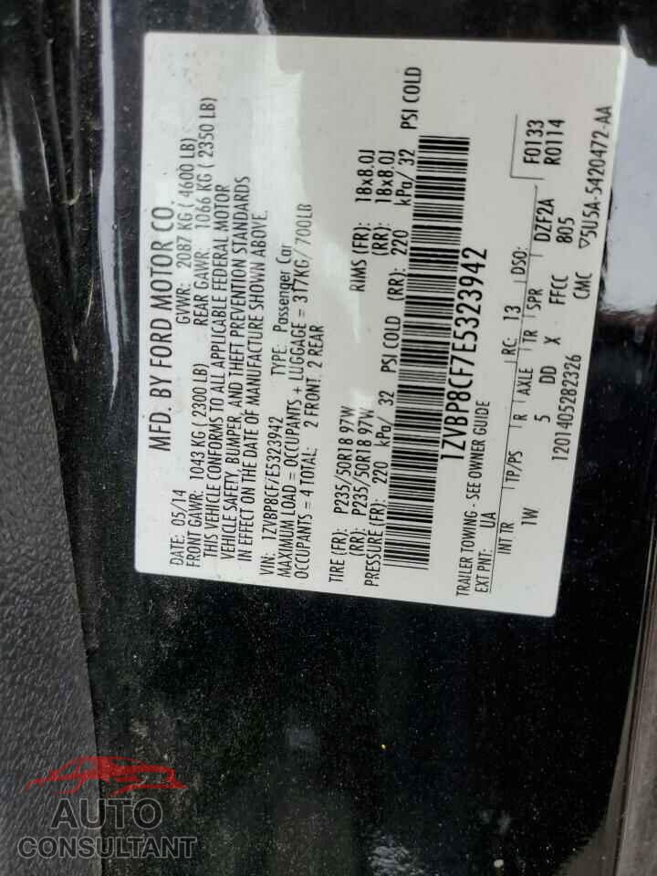 FORD MUSTANG 2014 - 1ZVBP8CF7E5323942