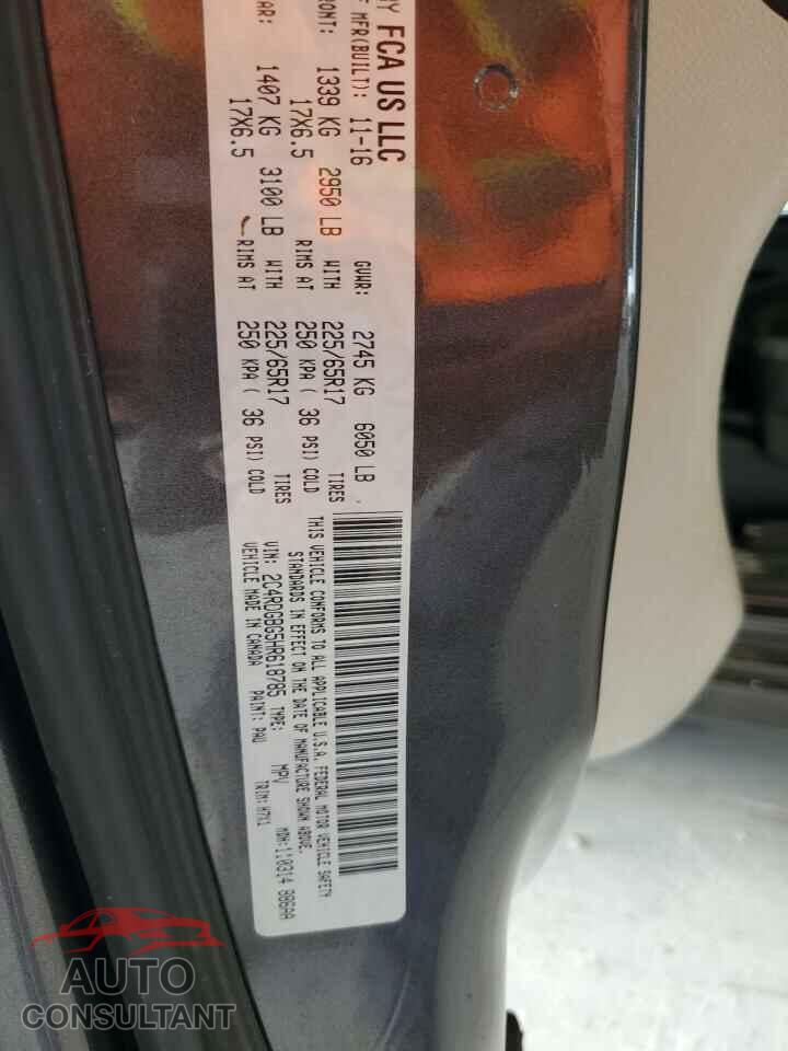 DODGE CARAVAN 2017 - 2C4RDGBG5HR618785